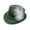Green, variant on Men Fedora Retro Jazz Hat Feather And Rope Decor Curved Edge Solid Color Oktoberfest Party Festivals Holiday Bowler Cap