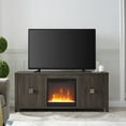 thumbnail image 5 of Evelyn&Zoe Juniper Rectangular TV Stand with Crystal Fireplace for TV's up to 65", Alder Brown, 5 of 9