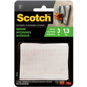 Scotch 2"x3" Indoor White Fasteners, 3 Count