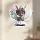 thumbnail image 3 of Colgante acrílico de Pascua para coche | Adorno colgante ligero con alas | Amuleto acrílico transparente duradero para interior de vehículo | Regalo multiusos de Pascua | Accesorio decorativo para, 3 of 4