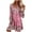 Hot Pink, variant on Womens Summer Maxi Dresses V Neck Long Sleeve Floral Print Casual Flowy Mini Dress