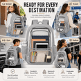 thumbnail image 6 of Lomyolo Clear Backpack for School Boys Girls Adult Transparent Bookbag with Reinforced Straps & 400D Oxford Fabric, Large Capacity Heavy Duty Backpack for Travel, Security, Work, College, Men & Women, 6 of 8