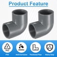 thumbnail image 4 of Uxcell 4Pcs 90 Degree Elbow Pipe Fitting 1" 2 Way Furniture Grade Connectors, 4 of 5