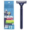 Gillette Sensor2 Pivoting Head + Lubrastrip Men's Disposable Razors, 12 Count