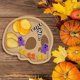 thumbnail image 4 of Platos Con Forma De Calabaza Y Murciélago Para Halloween Tableros De Madera Para Alimentos Cocinados Y Decoraciones Para La Mesa Adecuados Para Fiestas Familiares De Halloween En La Cocina, 4 of 5