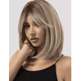 thumbnail image 3 of SUCS 14" Short Bob Wigs for Women Straight Short Blonde Wigs with Bangs Synthetic Wefted Wig Caps, 3 of 8