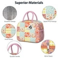 thumbnail image 4 of Lunch Bag Lunch Box for Women Reusable Insulated Lunch Cooler Bags,Large Capacity for Work Travel Picnic,Water-Resistant Pioneer Colorful Floral Lunch Tote Bag Gifts for Woman Mom Pink, 4 of 6