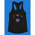 thumbnail image 3 of NASA Nasa Logo Floating Objects Racerback Tank Women -NASA Designs, Female x-Small, 3 of 4
