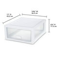 thumbnail image 3 of Sterilite 27 Qt (4 Pk) & 16 Qt (6 Pk) Stackable Plastic Storage Drawer Bins, 3 of 12