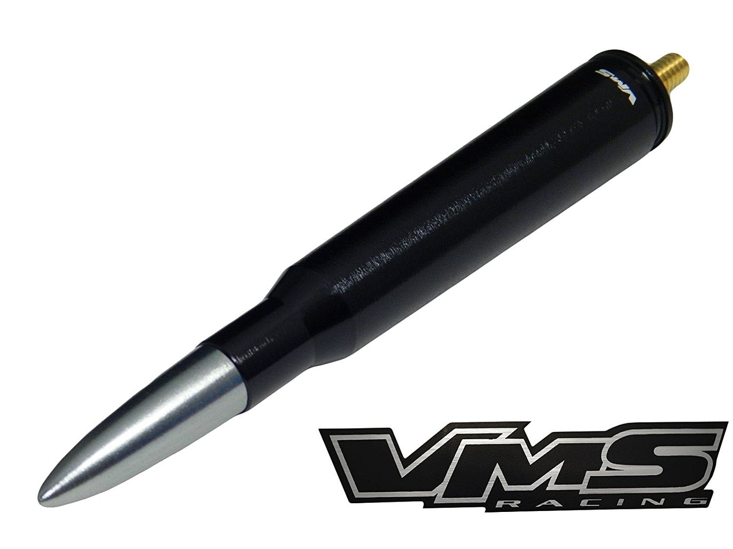 50 Cal Caliber GUNMETAL BLACK TIP BULLET ANTENNA Heavy Gauge CNC Machined Billet Aluminum Short for HARLEY DAVIDSON Road King Road Glide Electra Glide Street Glide Touring Models with TOUR PAK ONLY