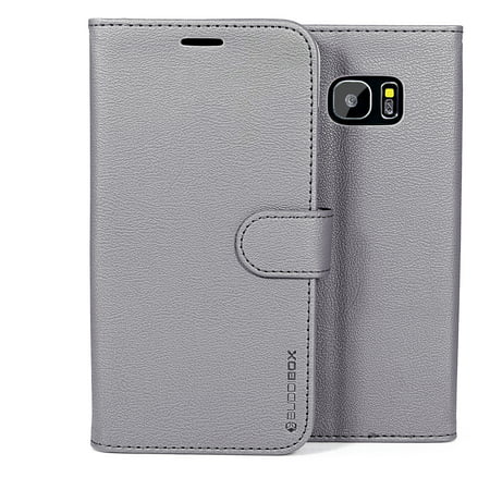 BUDDIBOX Galaxy S7 EDGE Case Case Premium PU Durable Leather Wallet Folio Protective Cover Case for Samsung Galaxy S7