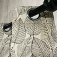 thumbnail image 2 of Ambesonne Beige Grommet Curtain Single Panel, Striped Leaves Autumn Print, 50"x60", Beige Black, 2 of 5