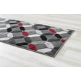 thumbnail image 3 of Allstar 2x7 Modern Runner in Red with Charcoal Grey Patterned Diamond Pattern design (1' 11" x 6' 11"), 3 of 3