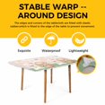 thumbnail image 4 of Happy Easter Table Cloths for 6 Foot Rectangle Tables, Cute Bunny Colorful Eggs Spring Flowers Green Patio Waterproof Elastic Fitted Tablecloths, Washable Rectangular Table Cover for Camping, 4 of 8