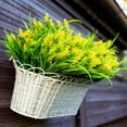 thumbnail image 5 of 4PCS Artificial Flowers for Outdoors, Fake Lavender with Grass UV Resistant Plastic Faux Autumn Plants for Garden Thanksgiving Home Decor (Yellow), 5 of 9
