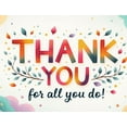thumbnail image 4 of Appreciation Banner Thank You Colorful Design Gratitude Decoration Thankful Message Fun Theme for Party Celebration Event, 4 of 8