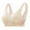 Beige, variant on XuJwPNcy Women's Plus Size Front Closure Bras No Underwire Push up Bralettes Wireless Breathable Comfy Bra