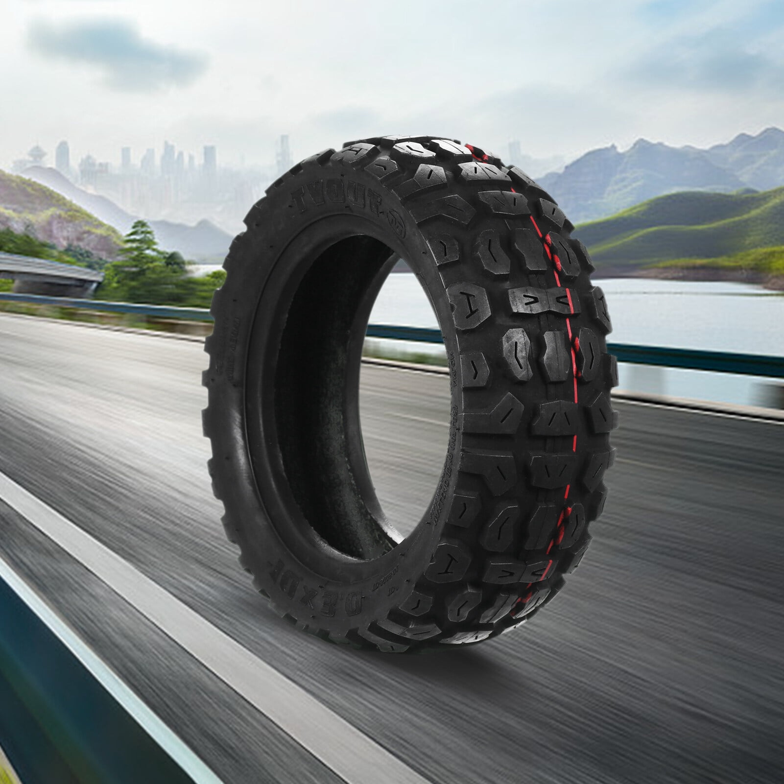 Spirastell Tire,10 x 3.0 Off Road Tire 3.0 Scooter Tire 10 inch Scooter Tire 10 Scooter Tire Durable Tubeless Tire Durable Proof Tubeless x 3.0 Scooter mewmewcat Tire Non-Slip Off tire HUIOP 10 QAHM