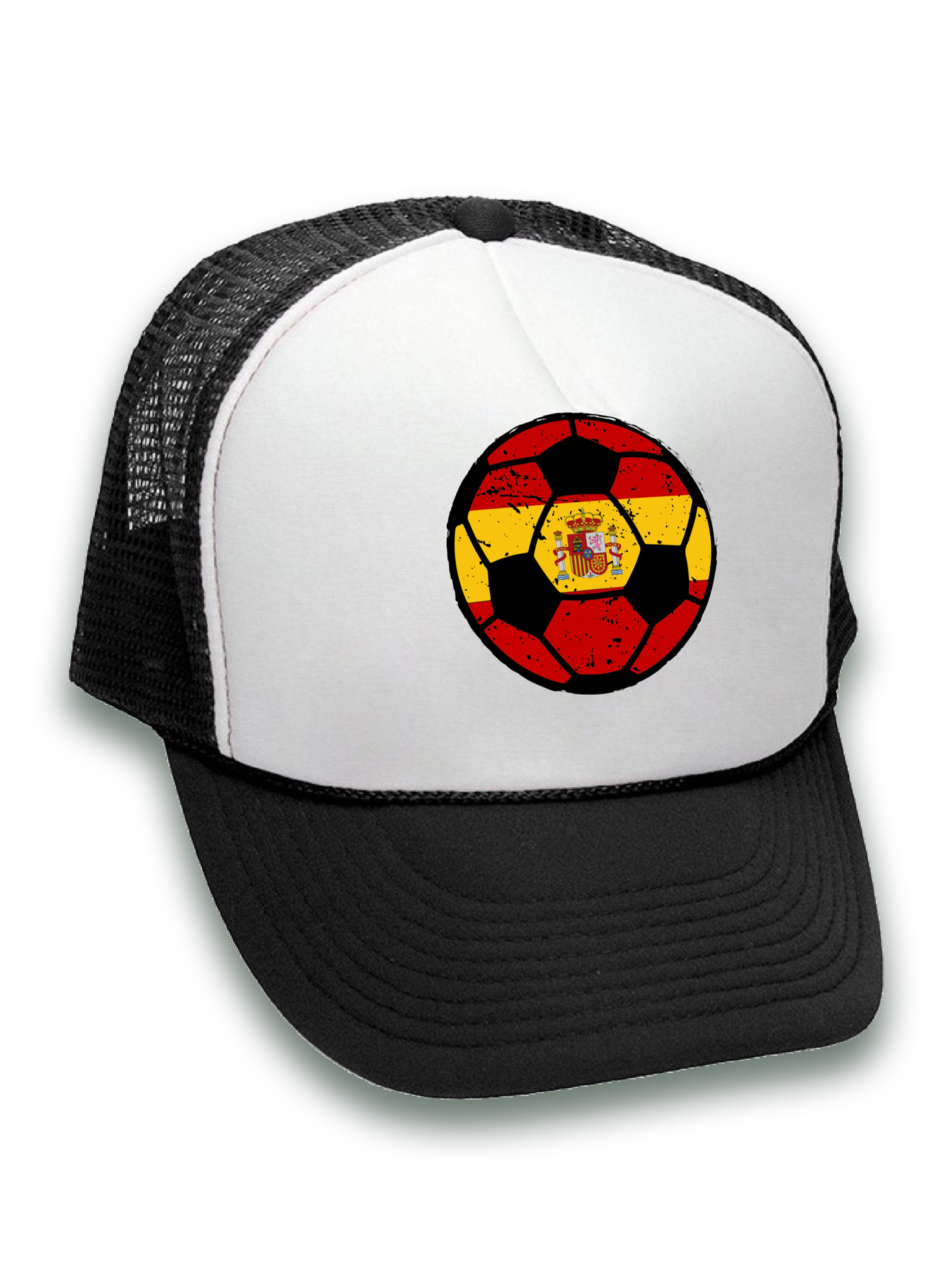 Awkward Styles Spain Soccer Ball Hat Spanish Soccer Trucker Hat Spain 2018 Baseball Cap Spain Trucker Hats for Men and Women Hat Gifts from Spain Spanish Baseball Hats Spanish Flag Trucker Hat - image 2 of 6