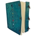 thumbnail image 6 of TUZECH Chakra Journal Handmade Huge Leather Bound Journal for Women and Men Book of Shadows Diary College Book Poetry Sketch Spell Book Giant Leather Diary (22 Inches) 240 Pages (Ocean Blue), 6 of 8