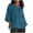 Blue, variant on New T-Shirt For Women Solid Color O-Neck Half Sleeve Loose Fit Split Tshirts Adult Durable Sunsuit Clothes
