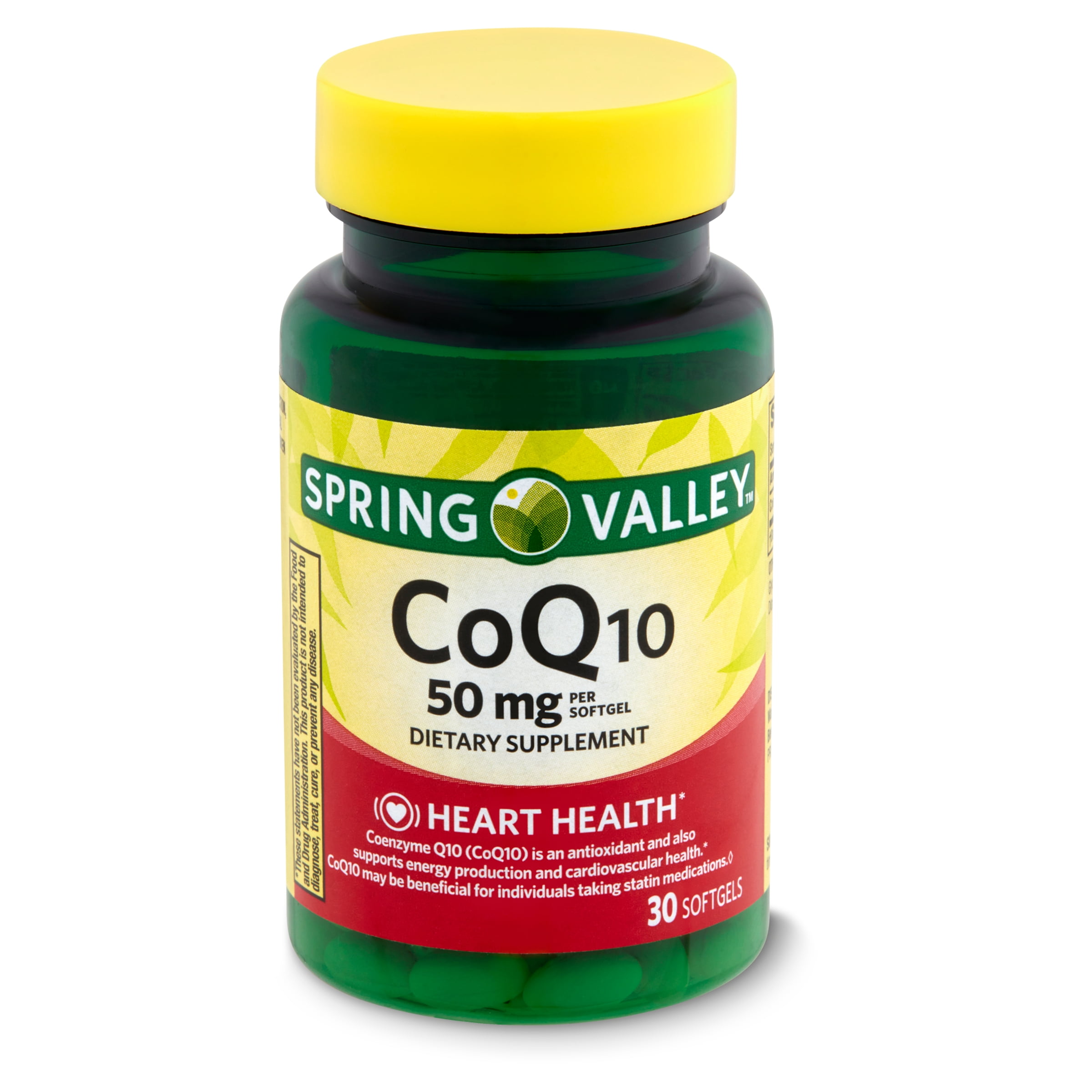 Spring Valley CoQ10 Dietary Supplement, 50 mg, 30 count Walmart