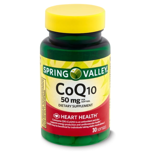 Spring Valley CoQ10 Dietary Supplement, 50 mg, 30 count - Walmart.com