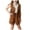 Brown, variant on Western Cowgirl Little Girl Outfit Faux Suede Fringe Vest Tassel Shorts 2 Piece Set Halloween Party Dress Up Clothes 9 Years, Brown