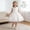 White, variant on DAETIROS Girls Formal Dress Kids Kids Flower Girl Wedding Party Tulle Lace Tutu Red Princess Soft Comfortable,Size 6-7 T