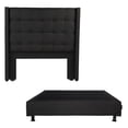 thumbnail image 1 of Box Base Cama Individual + Cabecera Titan Negro, 1 of 7