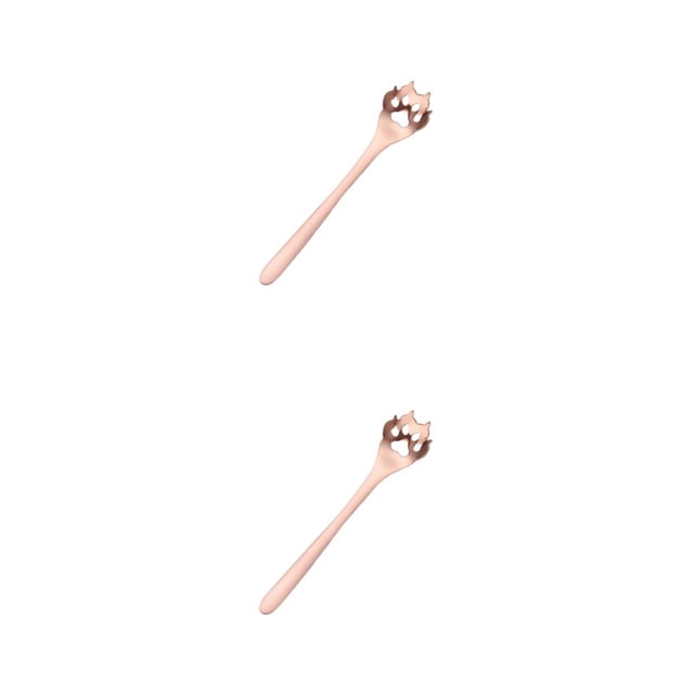 Youkk Exquisite Tea Spoon For Tea Lovers For Home And Restaurant Teaware Essential For Tea Drinking Stainless Steel Spoon Dog Paw Colander Ros 1 2Set