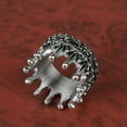 thumbnail image 5 of Stainless steel steel crown ring silver men and women couple jewelry, 5 of 5