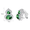Green, variant on Emerald Gourd Green Zircon Clip on Earrings for Women Non Pierced Ears Platinum Plated Hypoallergenic Vintage Clip Earrings