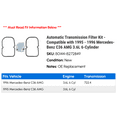 thumbnail image 2 of Automatic Transmission Filter Kit - Compatible with 1995 - 1996 Mercedes-Benz C36 AMG 3.6L 6-Cylinder, 2 of 2