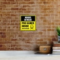 thumbnail image 2 of Square Plus Noobs Beware: Pro Gamer Inside Wall or Door Sign | Easy Installation | Gaming Room Signage -Small, 2 of 7