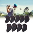 thumbnail image 3 of 9Pcs Set Waterproof Golf Iron Head Covers with Thick Plush Lining, Clear Label Design for Club Protection, 3 of 7