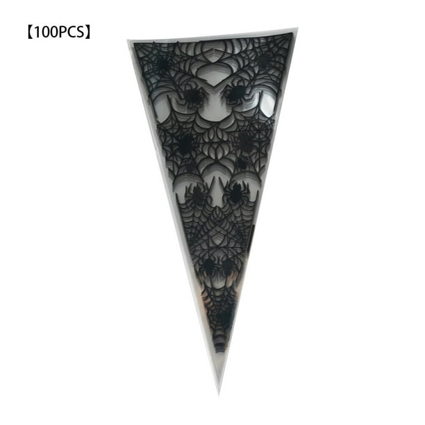 Naiovety 100 Uds. Bolsas de cono de caramelo dulce de celofán grandes favores eventos de fiesta de cumpleaños Kits de decoración para fiestas Araña