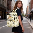 thumbnail image 3 of Yspwyqan Kids Boys Backpack, Cute Bee Daisy 600D Polyester, Multi-Pocket Bookbag, Adjustable Straps for Elementary Middle Hiking, Back to School Supplies, 3 of 7