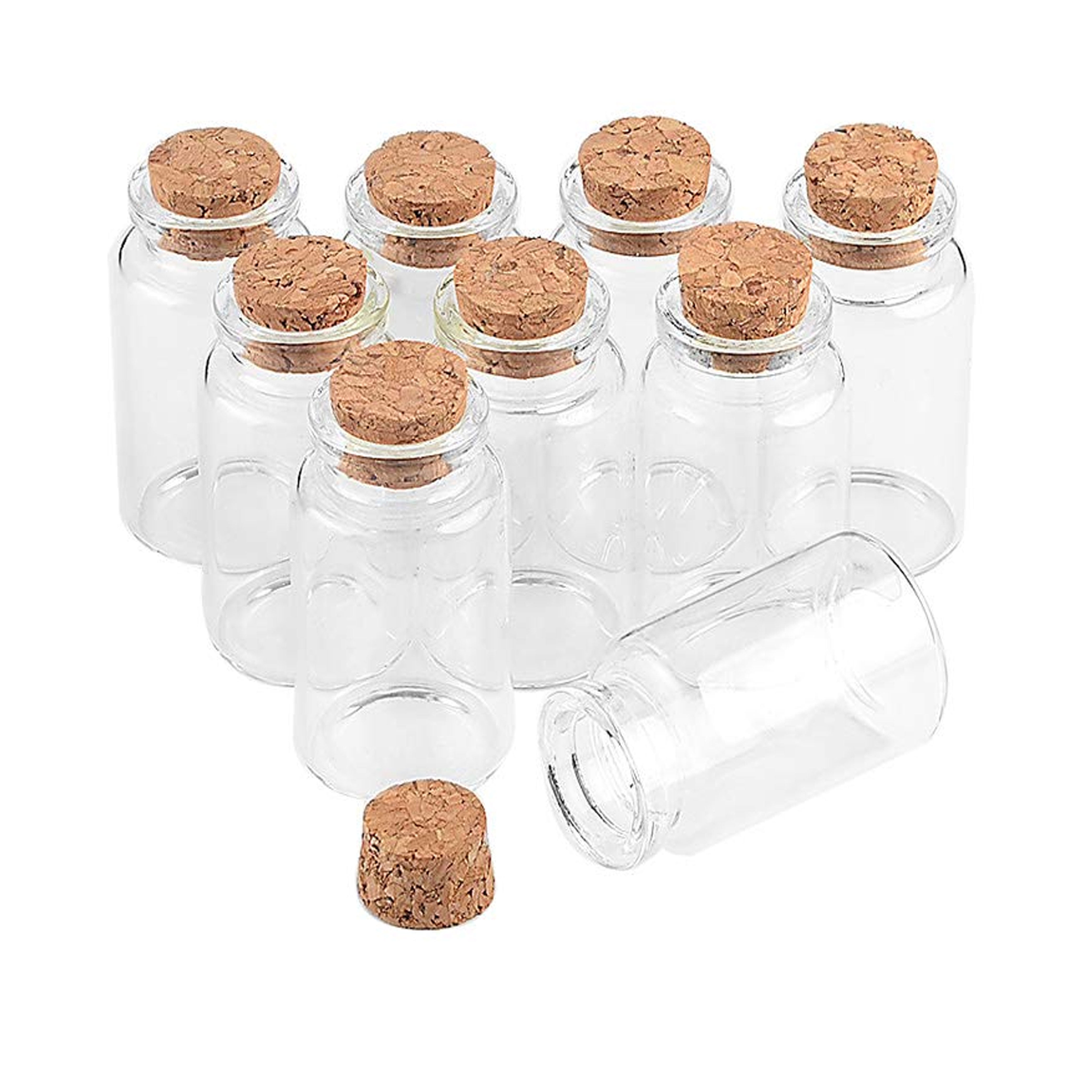 24pcs 30ml Mini Glass Bottles Cork Empty Transparent Jars 327012.5