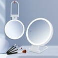 thumbnail image 2 of Hyasfey LED Lighted Makeup Mirror 5/10/20/30X Magnifying Double-sided Cosmetic Mirror with Light USB Rechargeable Adjustable Brightness Portable Travel Vanity Mirror, 2 of 8