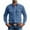 Blue, variant on Miqool Mens and Big Mens Cowboy Western Shirts Long Sleeve Dress Shirts Stretch Solid Casual Button Down Work Shirts with Pockets