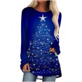 thumbnail image 1 of Tops de Otoño Para Mujer Tops Con Estampado de Navidad Moda Casual Manga Larga Cuello Redondo Blusa Suelta Camisas Odeerbi ODB181368, 1 of 5