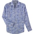 thumbnail image 1 of Tasso Elba - Camisa con botones estampados de algodón Supima para hombre, azul, extragrande, 1 of 1