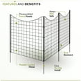 thumbnail image 4 of 39in H (5 Fence Panels) No Dig Easy Install Zippity Black Metal Fence, Decorative Fence Ideal for Garden Fencing For Dogs, Temporary Fence or Garden Fence Animal Barrier, WF29006, 4 of 8