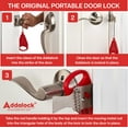 thumbnail image 4 of Cerradura de puerta portátil Addalock The Original para viajes y hogar, 4 of 6