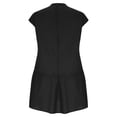thumbnail image 4 of Robes en Lin d'Été pour Femmes Manches Courtes Décontractées Robe Courte Ample Col en V Imprimé Tendance T-Shirts Fluides Robe A1, 4 of 5