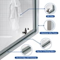 thumbnail image 5 of 36x24 Inch Metal Silver Frame Mirror for Bathroom, Brushed Rectangular Corner Vanity, Lightweight Deep Set Design Large Wall Mirrors Decorative, Hangs Horizontal & Vertical, 5 of 7