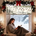 thumbnail image 2 of Merry Christmas Valances for Windows 54x18 Inch Xmas Pine Trees Boho Curtain Valance for Kitchen Bathroom Living Room Bedroom Decor, 2 of 7