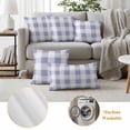 thumbnail image 6 of Pack of 2 Outdoor Pillow Covers 20x12 Inch Waterproof Purple Plaid Throw Pillow Covers,Decorative Couch Pillow Shams Protectors Spring Summer Farmhouse Buffalo Checkered Patio Cushion Pillowcases, 6 of 8