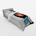 thumbnail image 3 of Ambesonne Indie Bedding Set 4 Pcs, Gramophone Records Audio, Queen, Blue Orange Black, 3 of 3